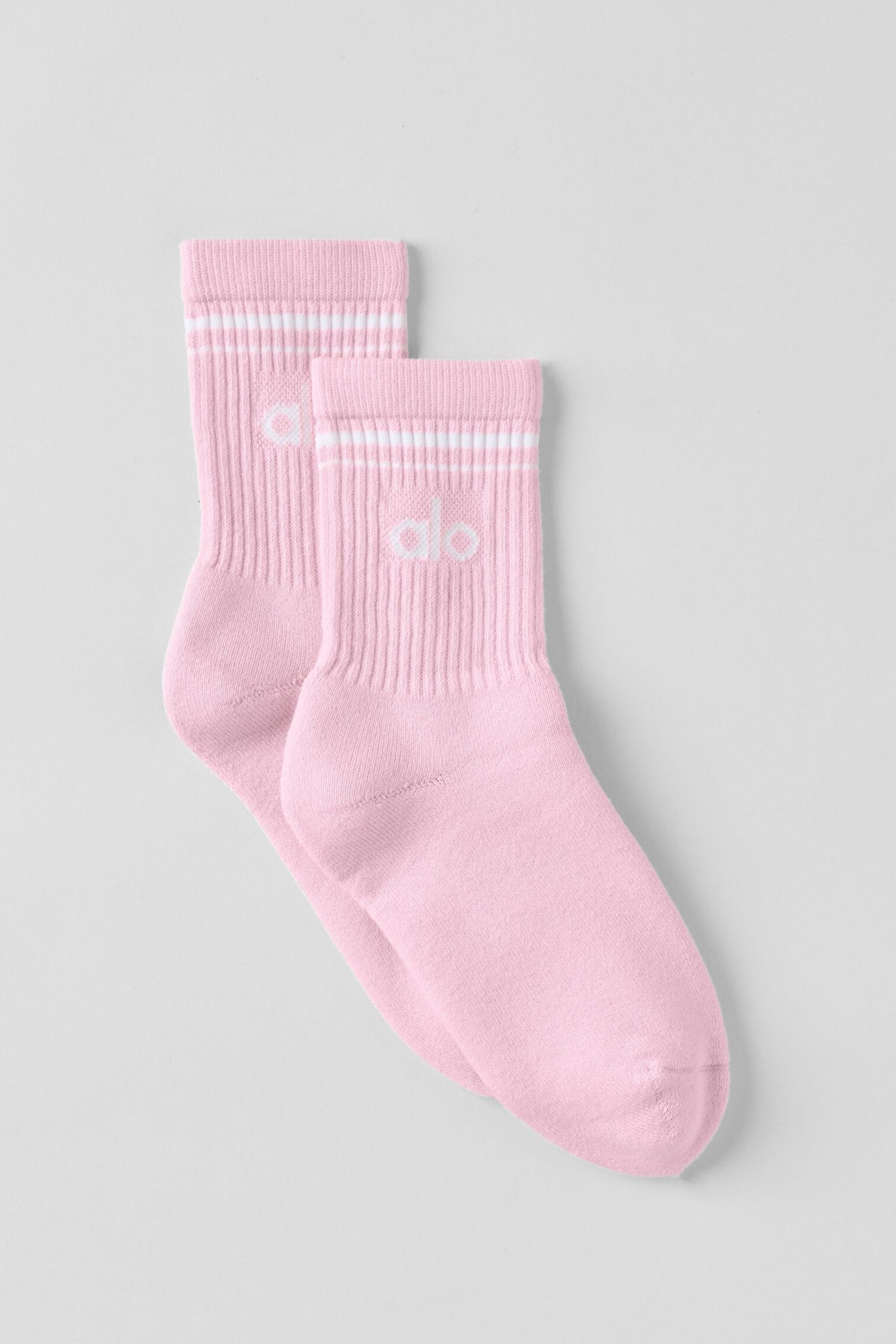 Unisex Half-Crew Throwback Sock - Pink Marshmallow/White