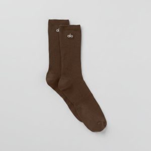 Unisex Half-Crew Understated Sock - Espresso