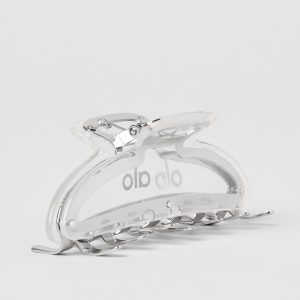 Acrylic Illusion Claw Clip - Clear Acetate/Chrome