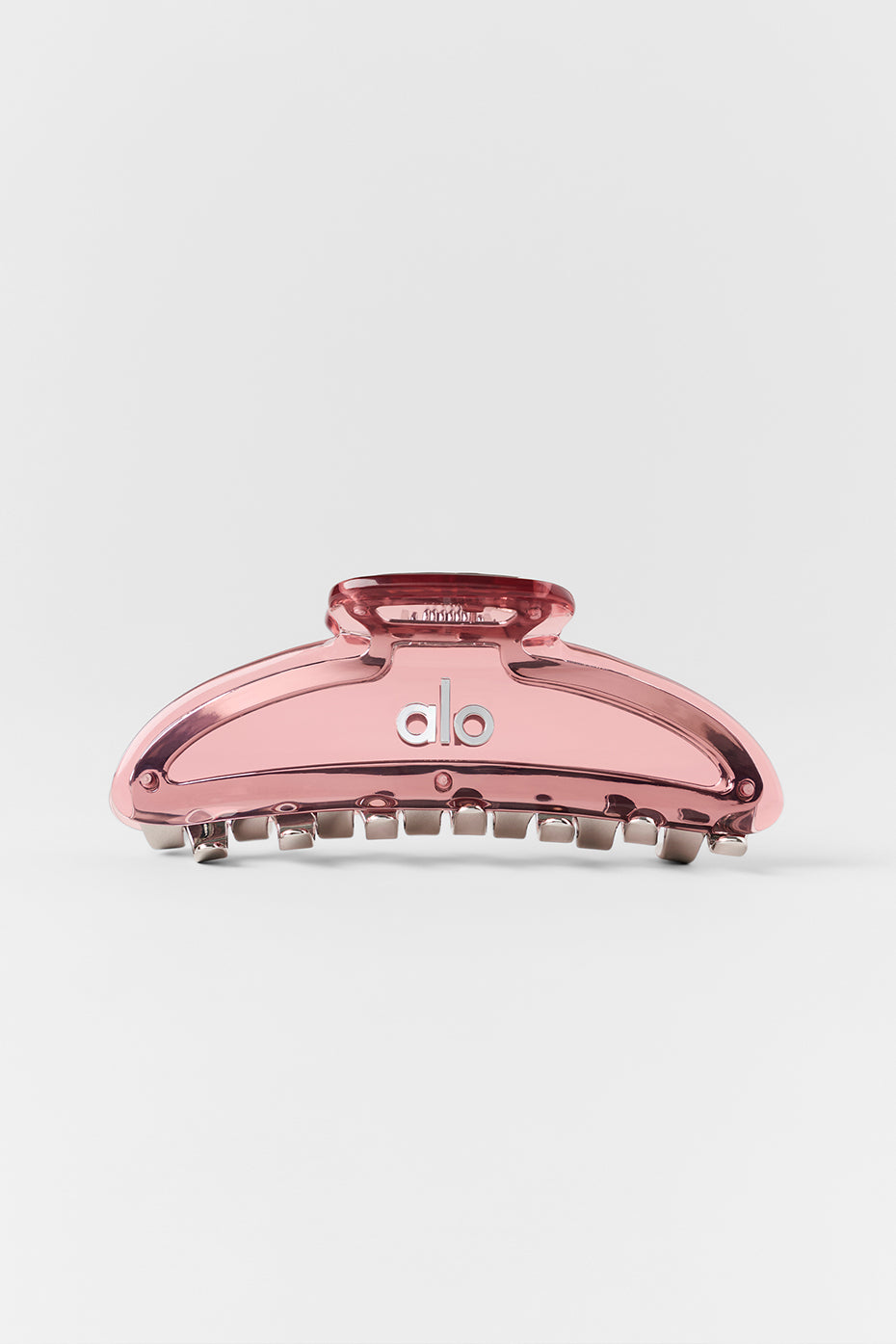 Acrylic Illusion Claw Clip - Vintage Pink/Chrome - Image 2