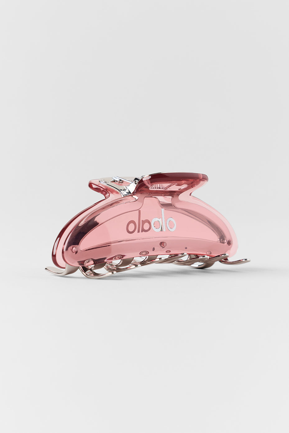 Acrylic Illusion Claw Clip - Vintage Pink/Chrome - Image 3