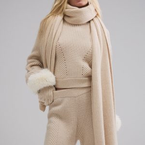 Courchevel Cashmere Scarf - Birch Heather
