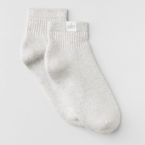 Quarter Crew Street Sock - White Heather