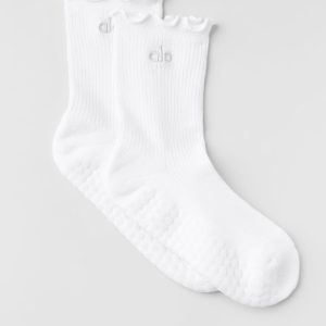 Lettuce Edge Grip Sock - White