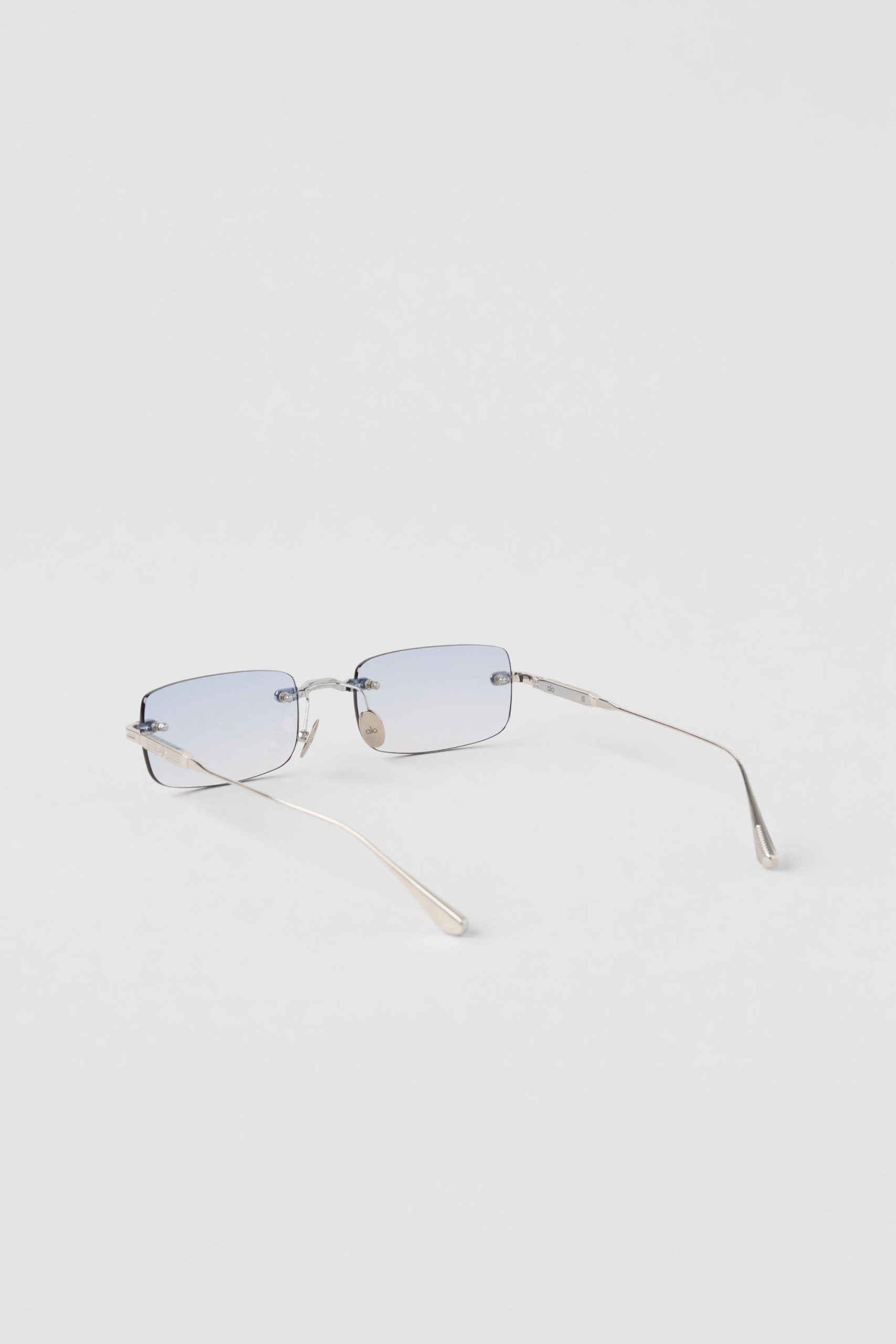ALO Wire Frame Sunglasses - Chrome/Blue Gradient - Image 2