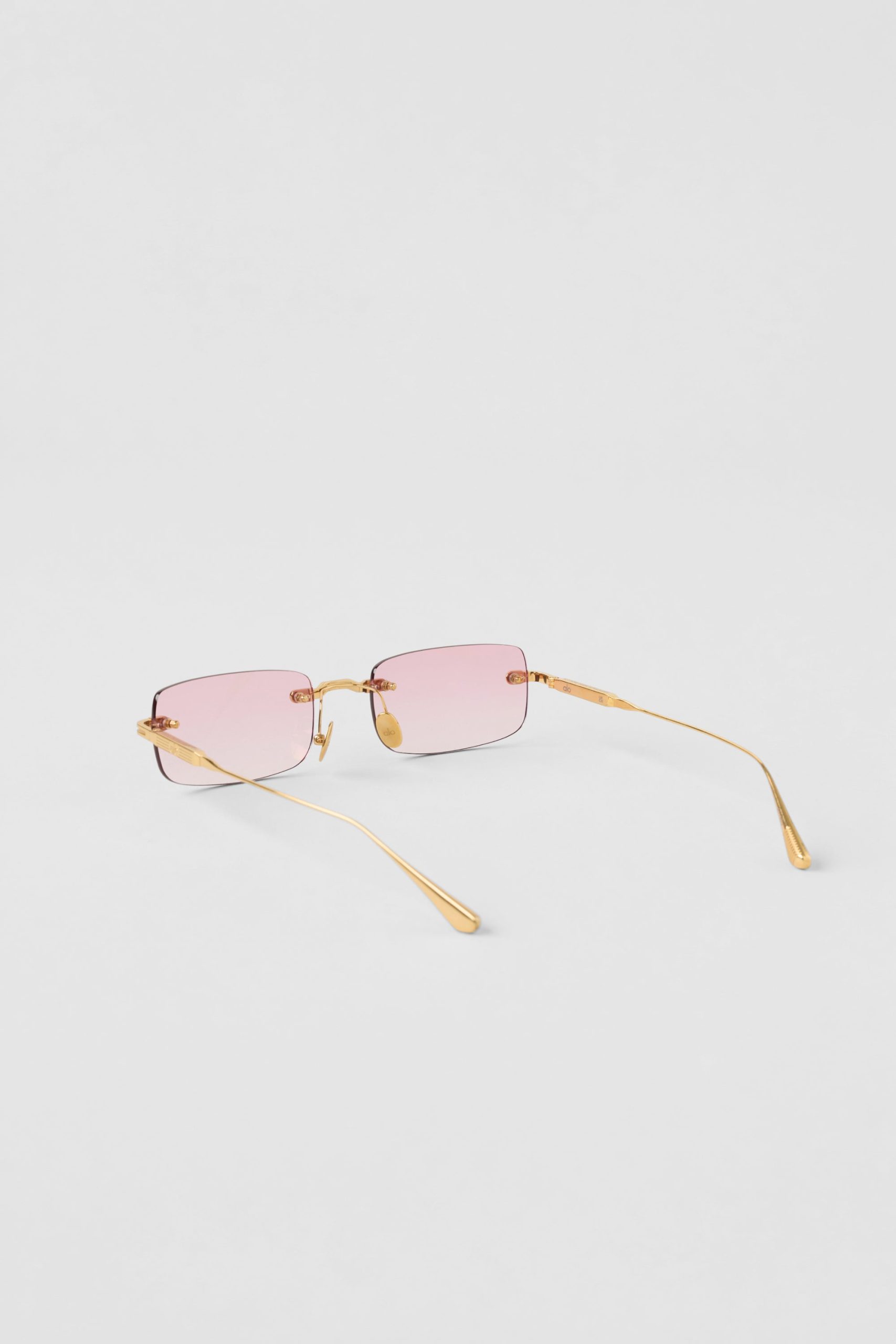 ALO Wire Frame Sunglasses - Gold/Pink Gradient - Image 2