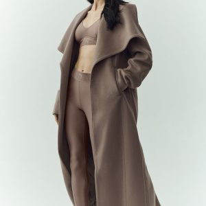 Wool Blend Nightfall Long Coat - Alpine Cocoa Heather