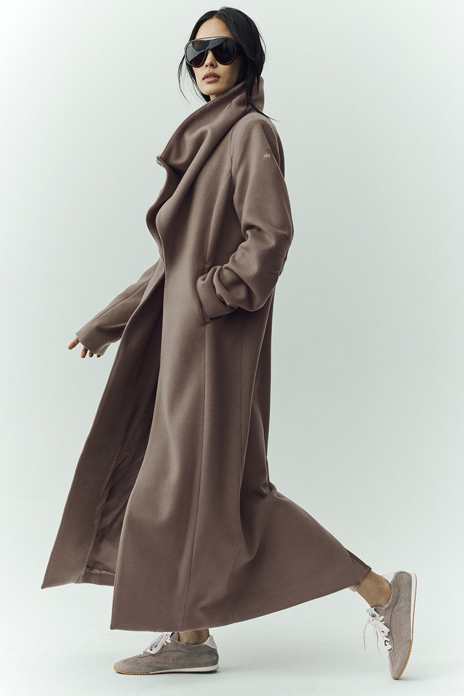Wool Blend Nightfall Long Coat - Alpine Cocoa Heather - Image 2