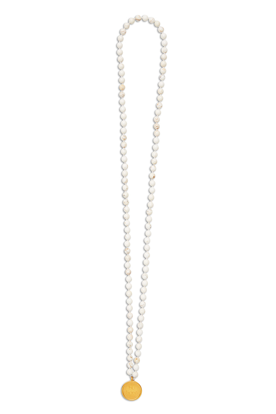 White Turquoise Mala Necklace - Image 2