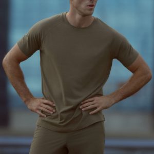 ALO Vapor Crewneck Short Sleeve - Olive Tree