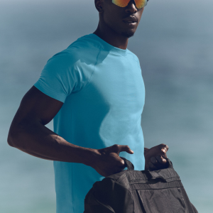 ALO Vapor Crewneck Short Sleeve - Blue Breeze