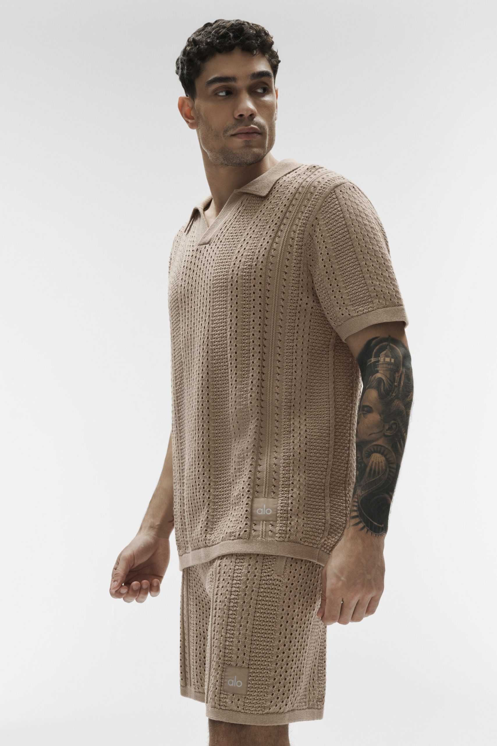 Coastline Knit Short Sleeve Polo - Gravel - Image 5