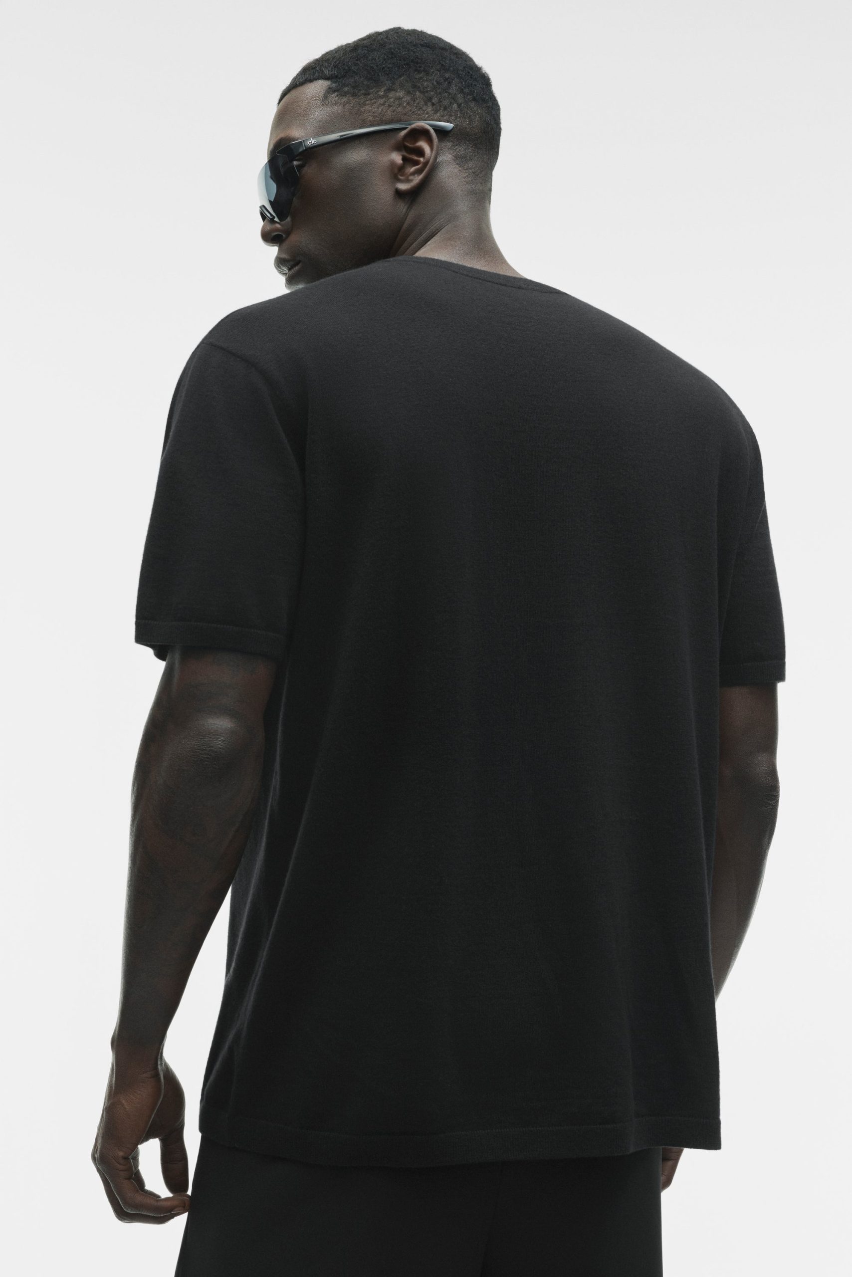 Cotton Cashmere Ever Soft Short Sleeve Crew - Black - Image 4
