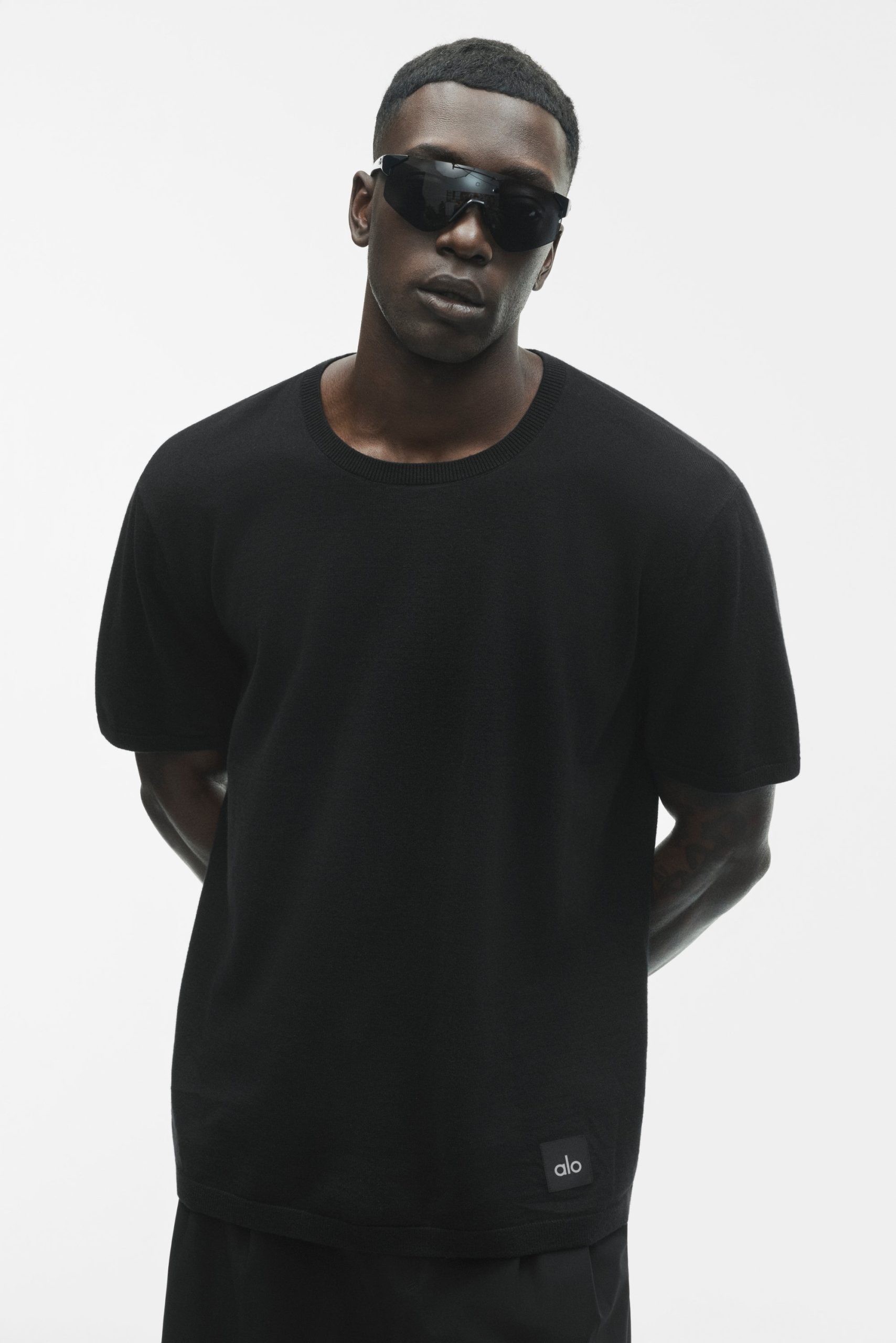 Cotton Cashmere Ever Soft Short Sleeve Crew - Black - Image 3