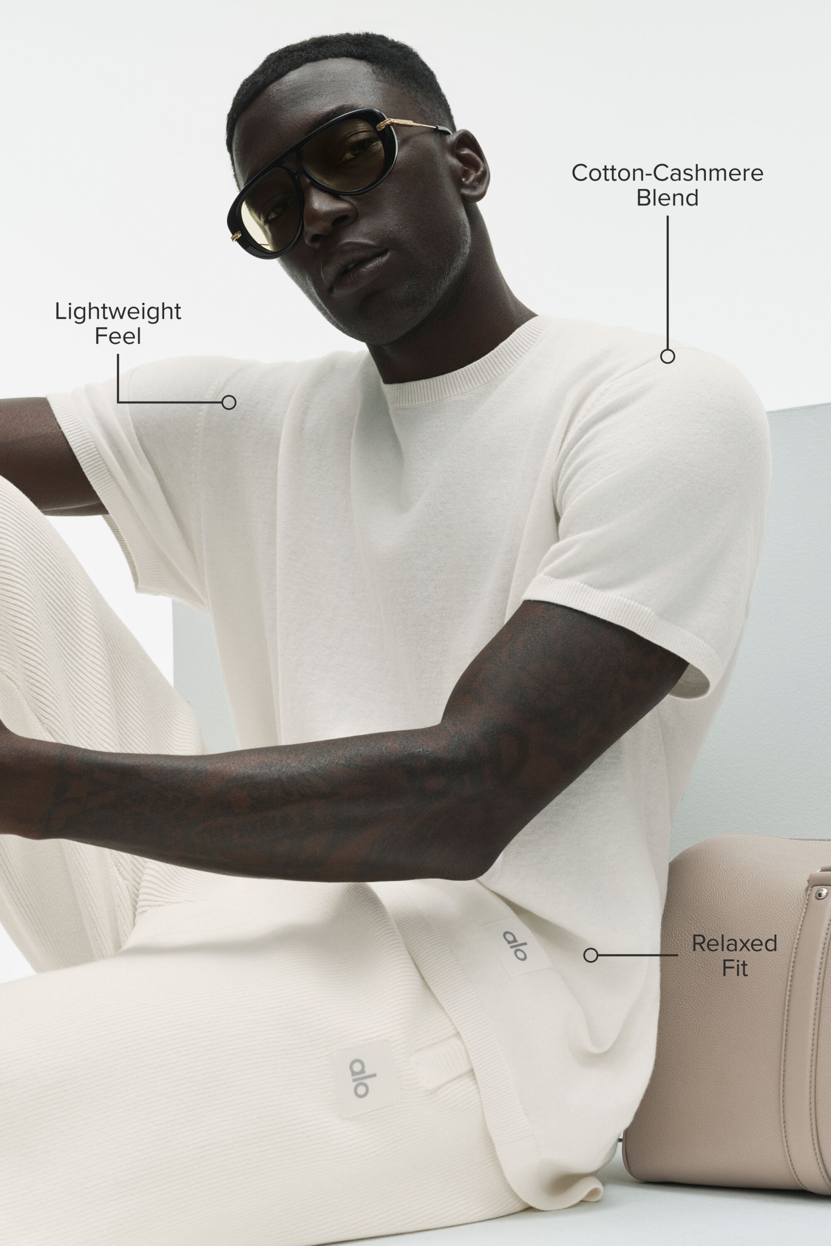 Cotton Cashmere Ever Soft Short Sleeve Crew - Ivory - Image 2