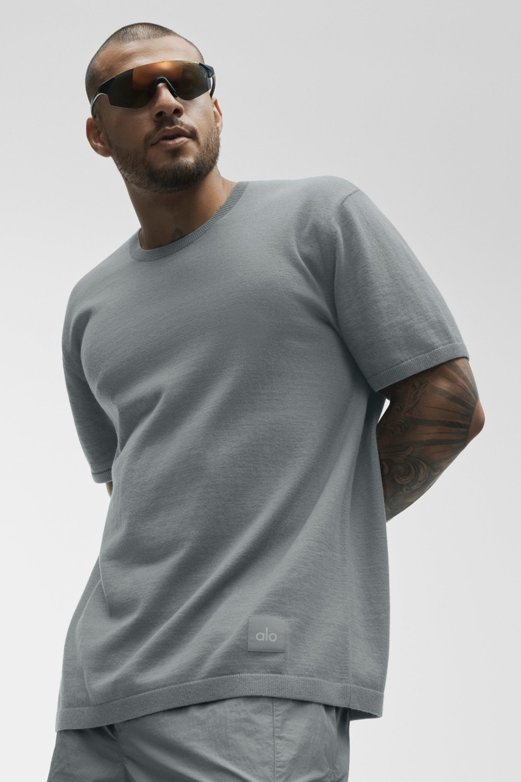 Cotton Cashmere Ever Soft Short Sleeve Crew - Monument - Image 5