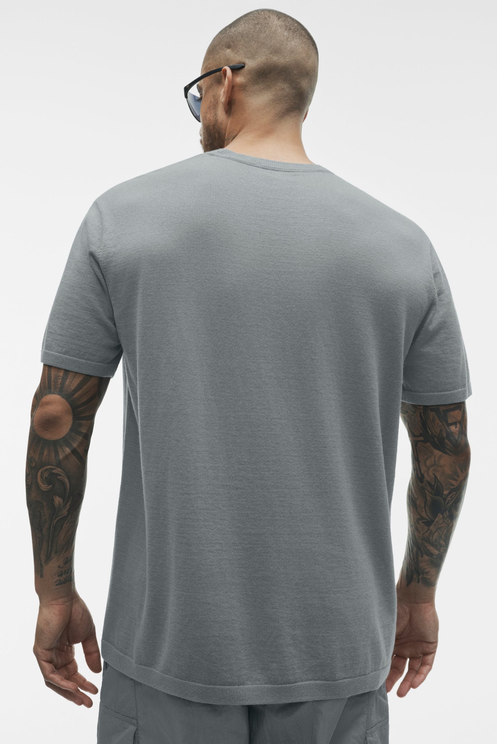 Cotton Cashmere Ever Soft Short Sleeve Crew - Monument - Image 2