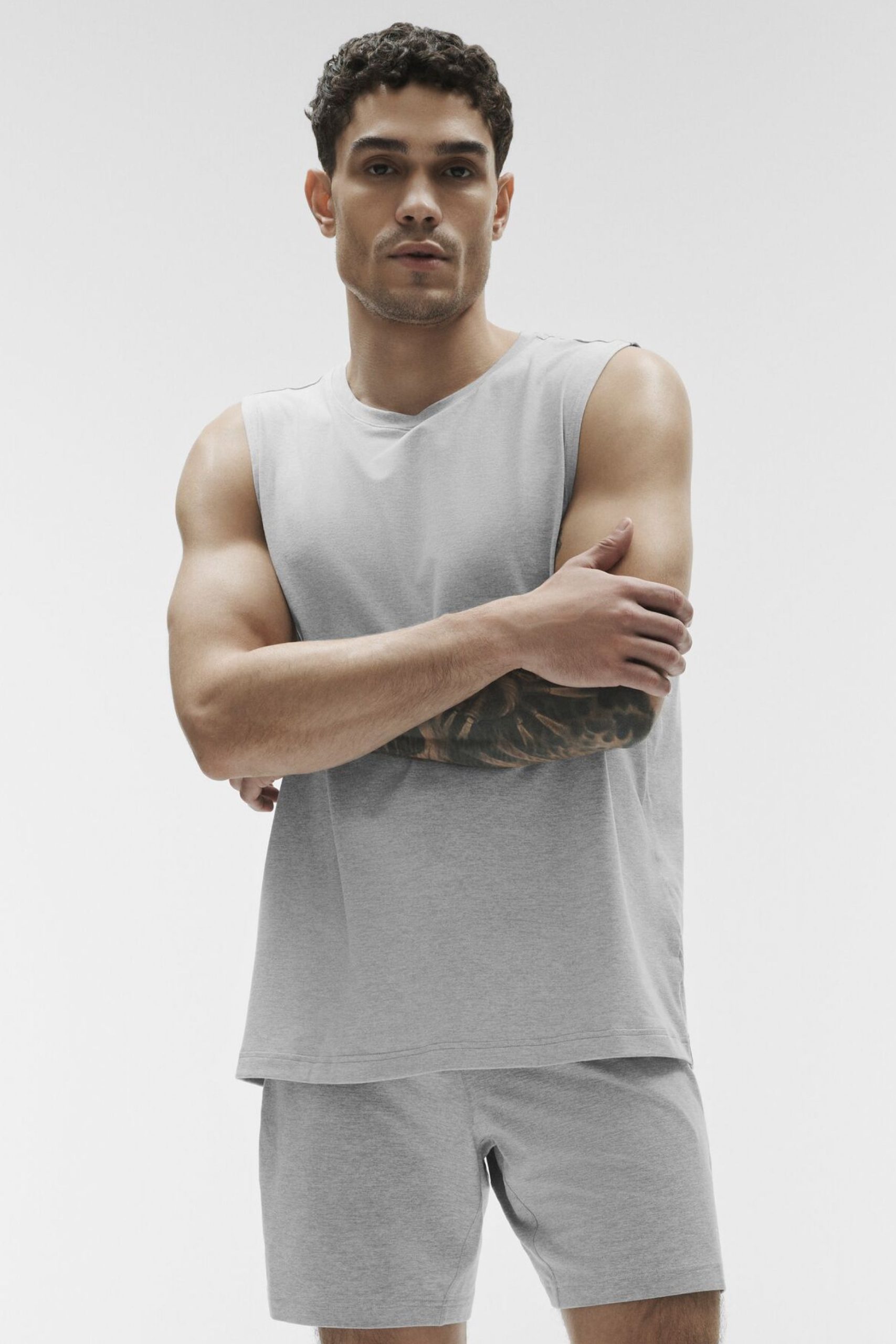 Conquer Muscle Tank - Athletic Heather Grey - Image 2