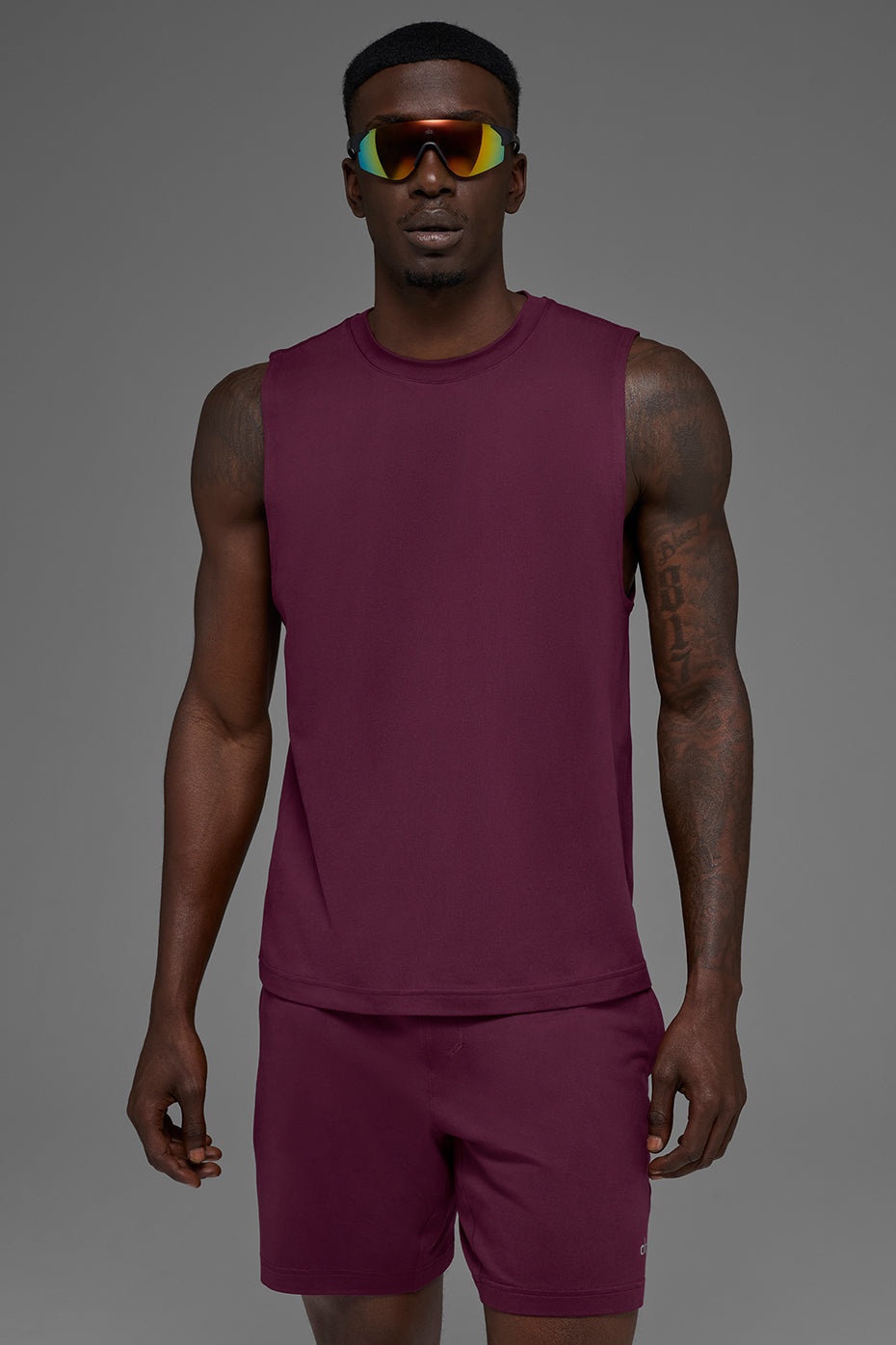 Conquer Muscle Tank - Burgundy - Image 2