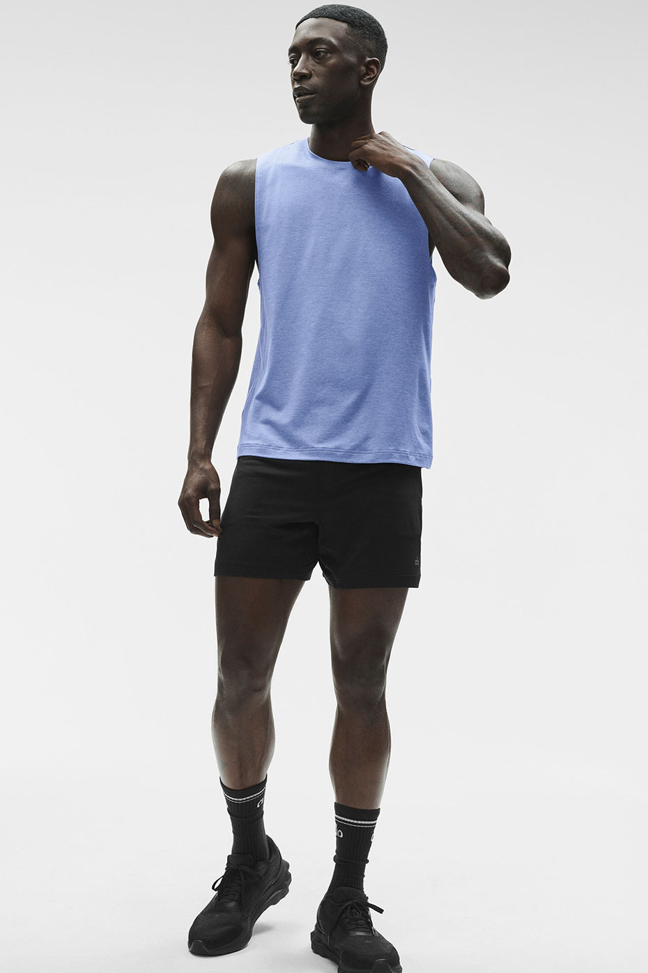 Conquer Muscle Tank - Provence Blue Heather - Image 4