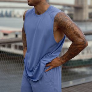 ALO Vapor Muscle Tank - Provence Blue