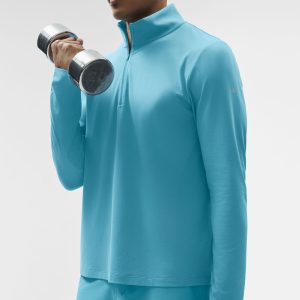 Conquer 1/4 Zip Reform Long Sleeve - Blue Breeze