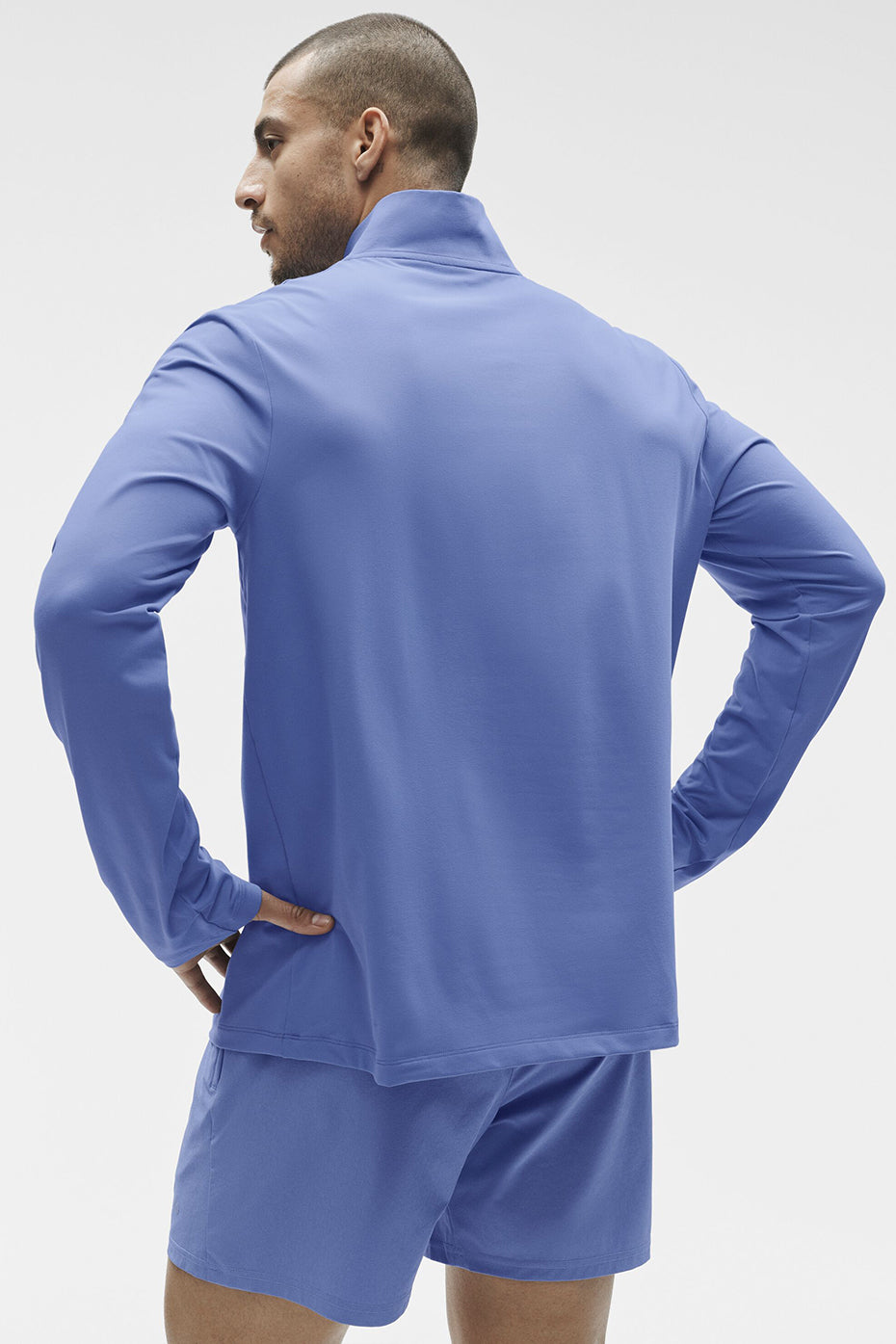 Conquer 1/4 Zip Reform Long Sleeve - Provence Blue - Image 2
