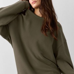 Chill Crew Neck Pullover - Olive Tree