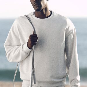 Chill Crew Neck Pullover - White Heather