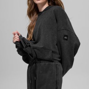 Chill Vintage Wash Hoodie - Black Wash