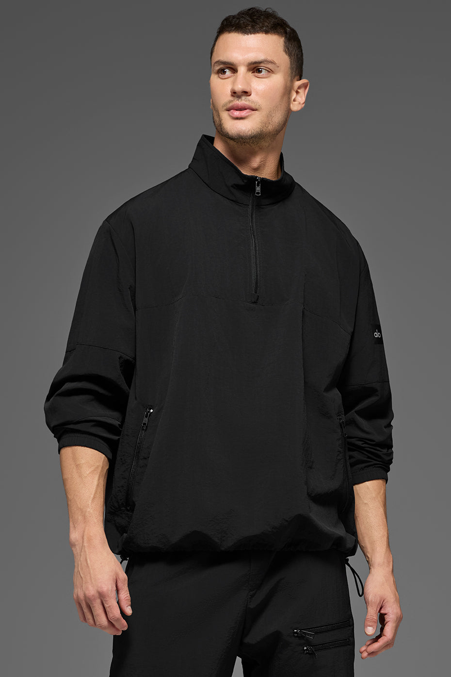 Light Weight Takeaway Track Pullover - Black - Image 2