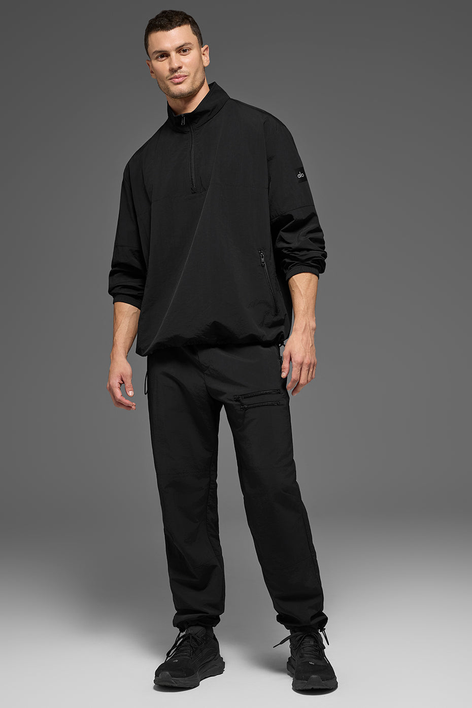 Light Weight Takeaway Track Pullover - Black - Image 5