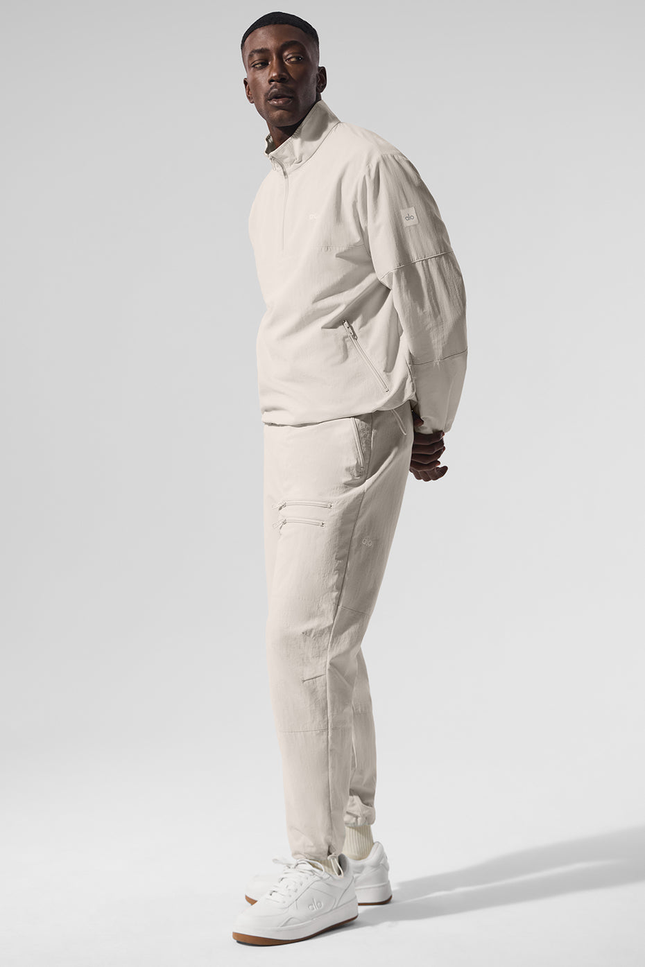 Light Weight Takeaway Track Pullover - Bone - Image 6