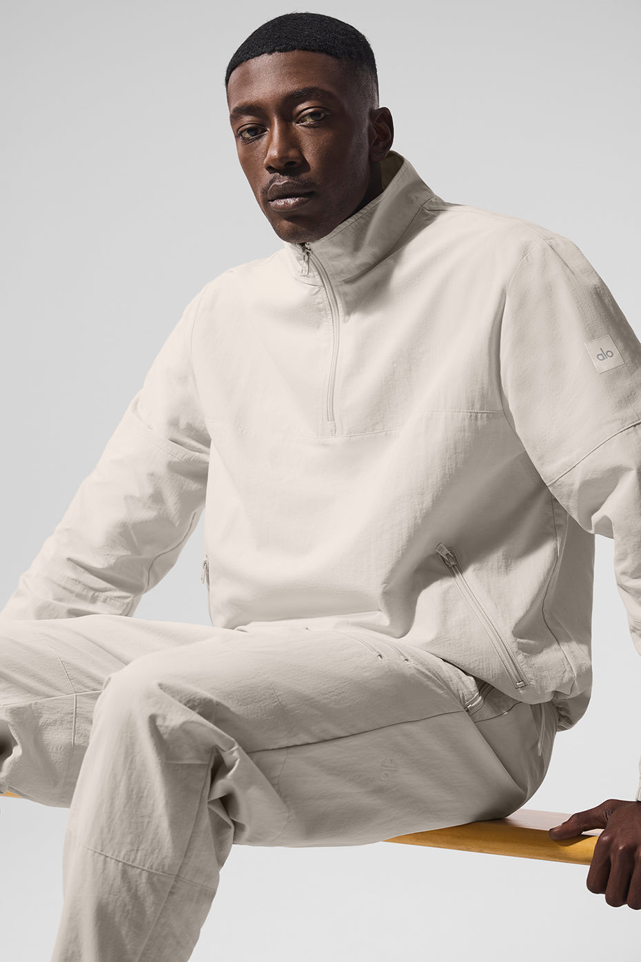 Light Weight Takeaway Track Pullover - Bone - Image 5