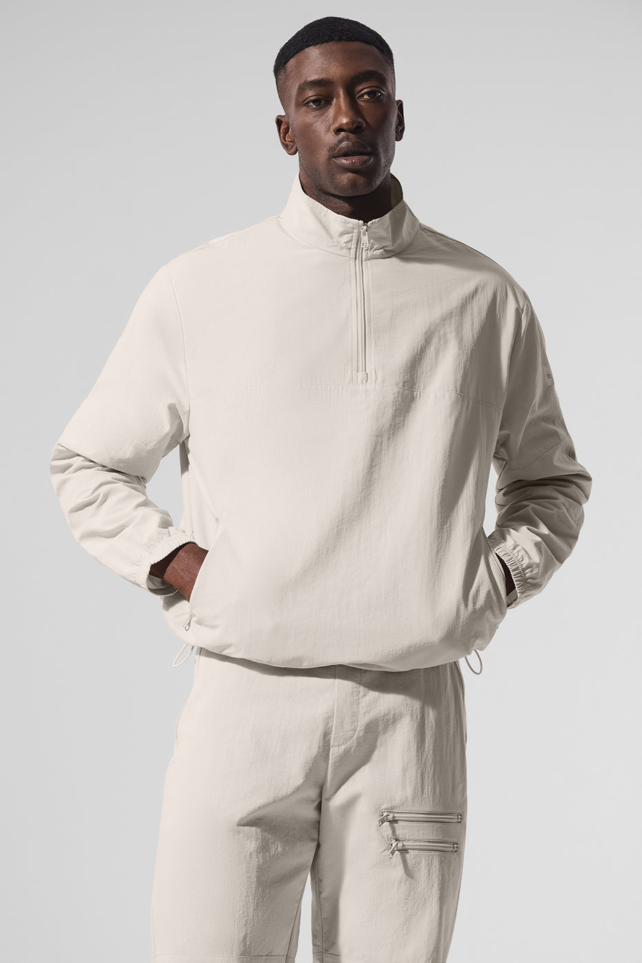 Light Weight Takeaway Track Pullover - Bone - Image 3