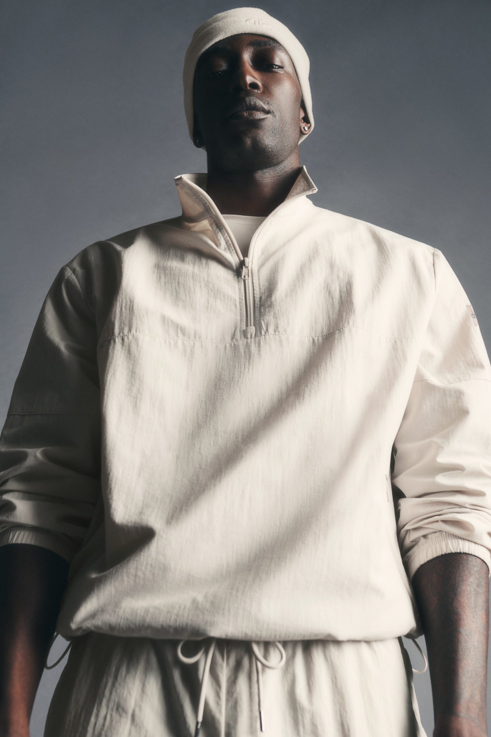 Light Weight Takeaway Track Pullover - Bone