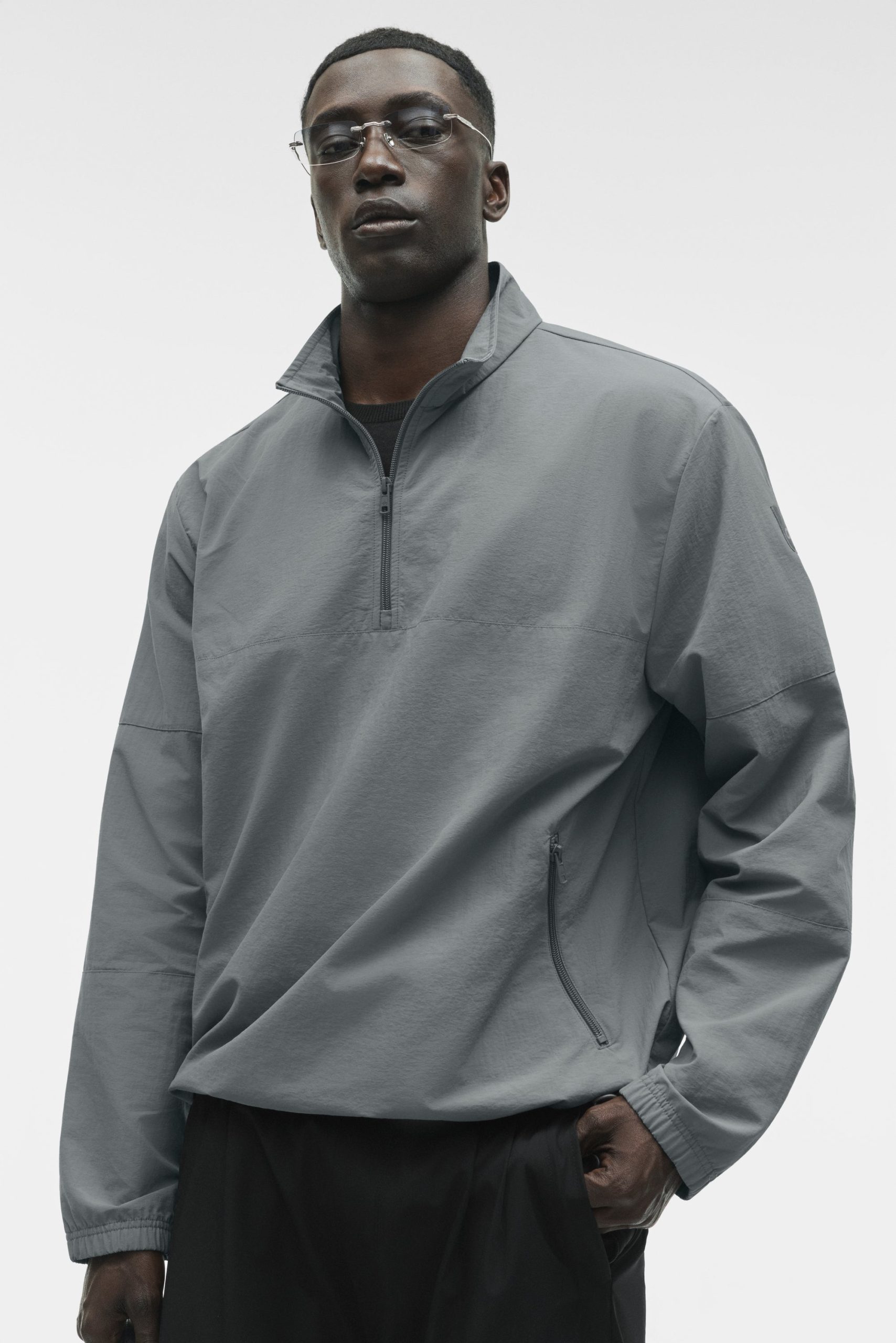 Light Weight Takeaway Track Pullover - Monument - Image 4