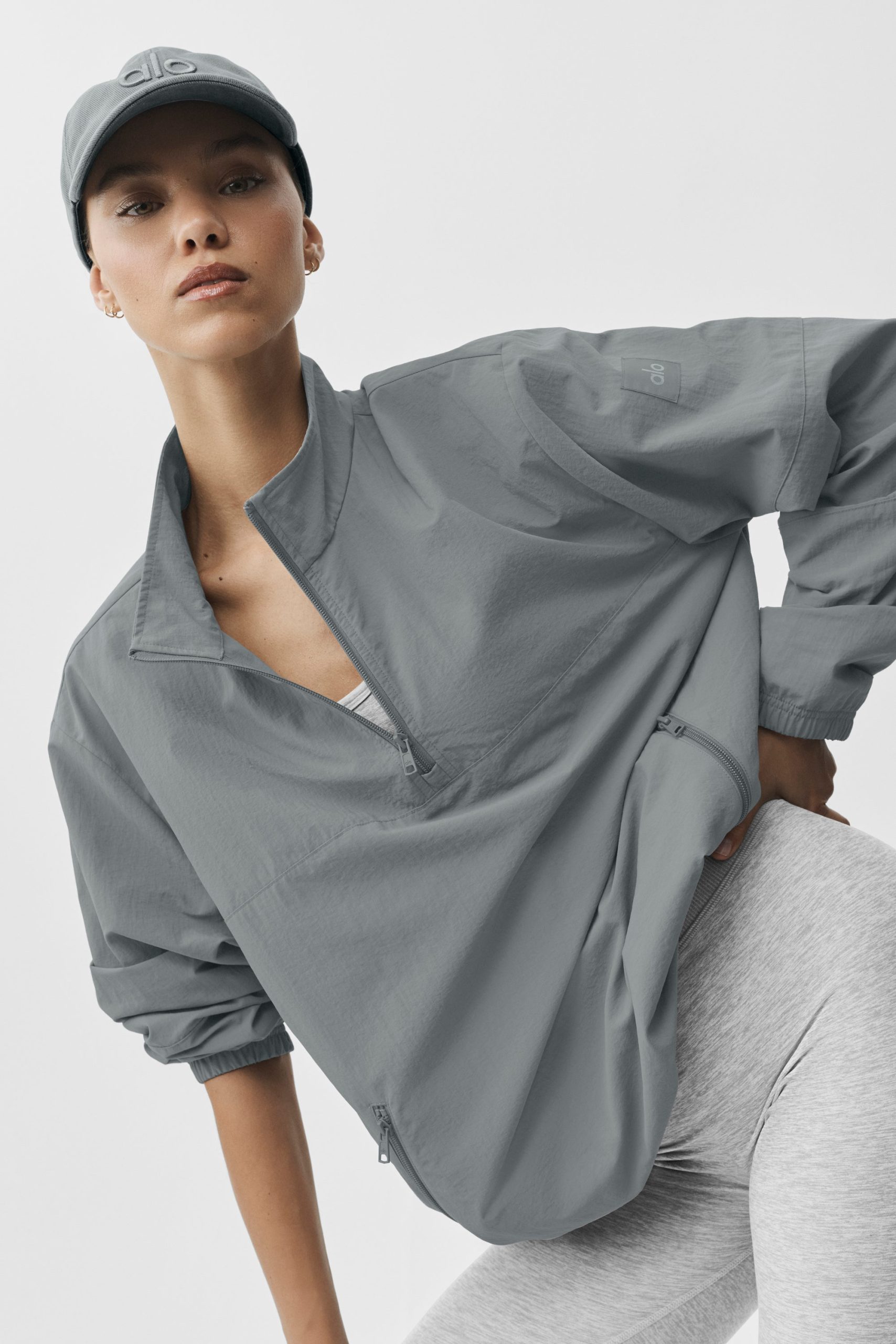 Light Weight Takeaway Track Pullover - Monument - Image 3