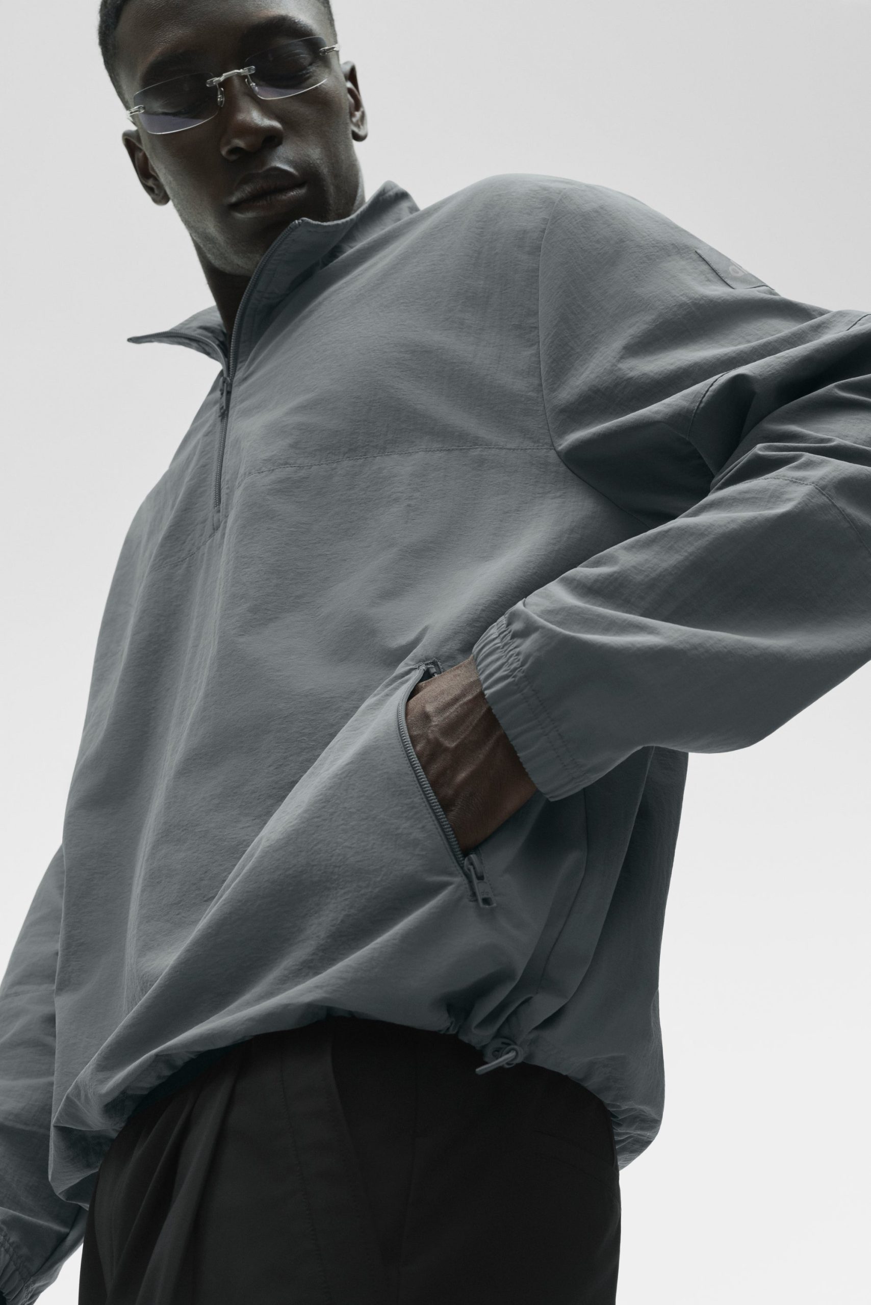 Light Weight Takeaway Track Pullover - Monument - Image 3