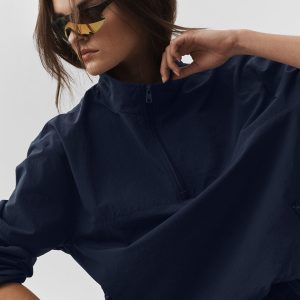 Light Weight Takeaway Track Pullover - Navy