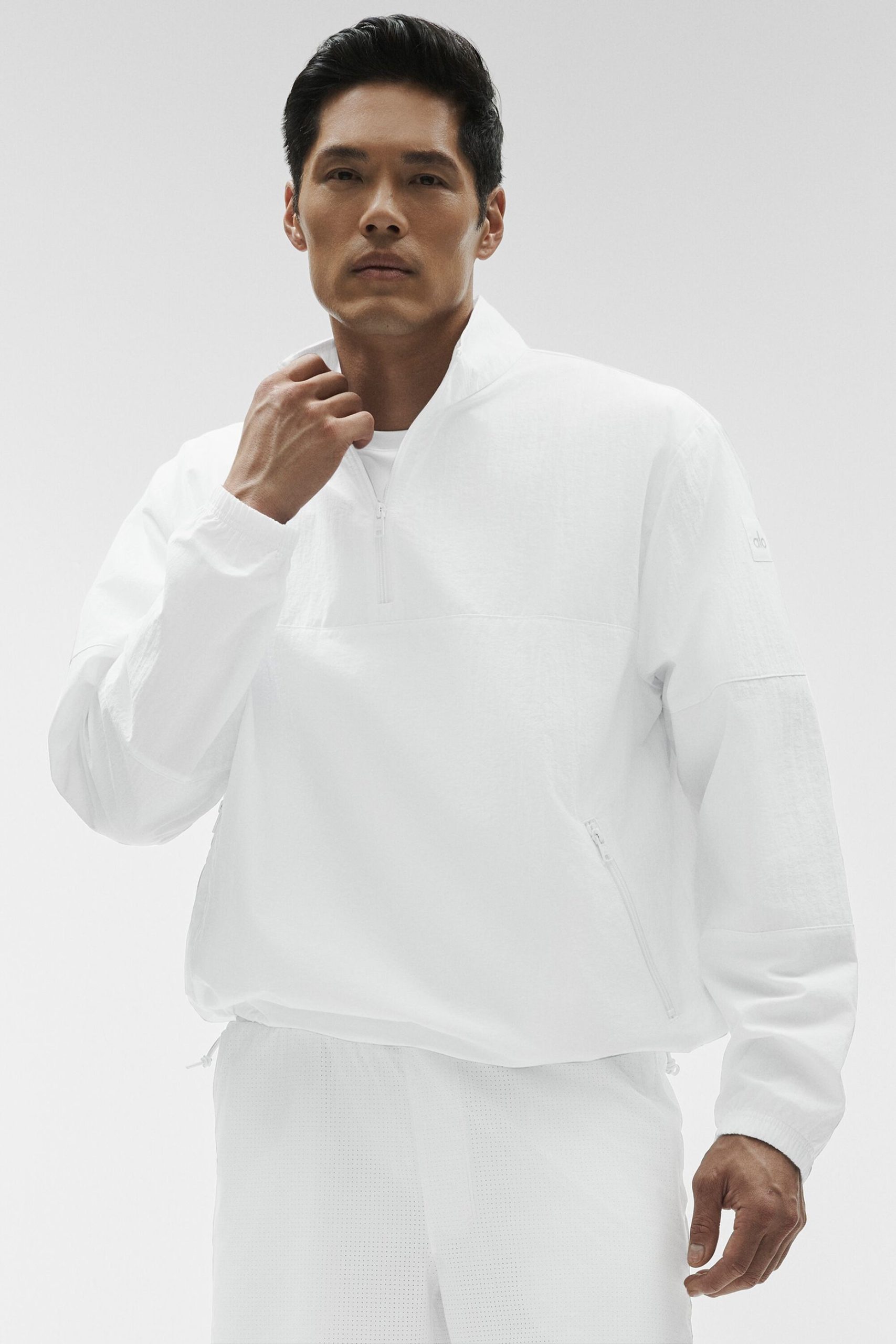 Light Weight Takeaway Track Pullover - White - Image 3