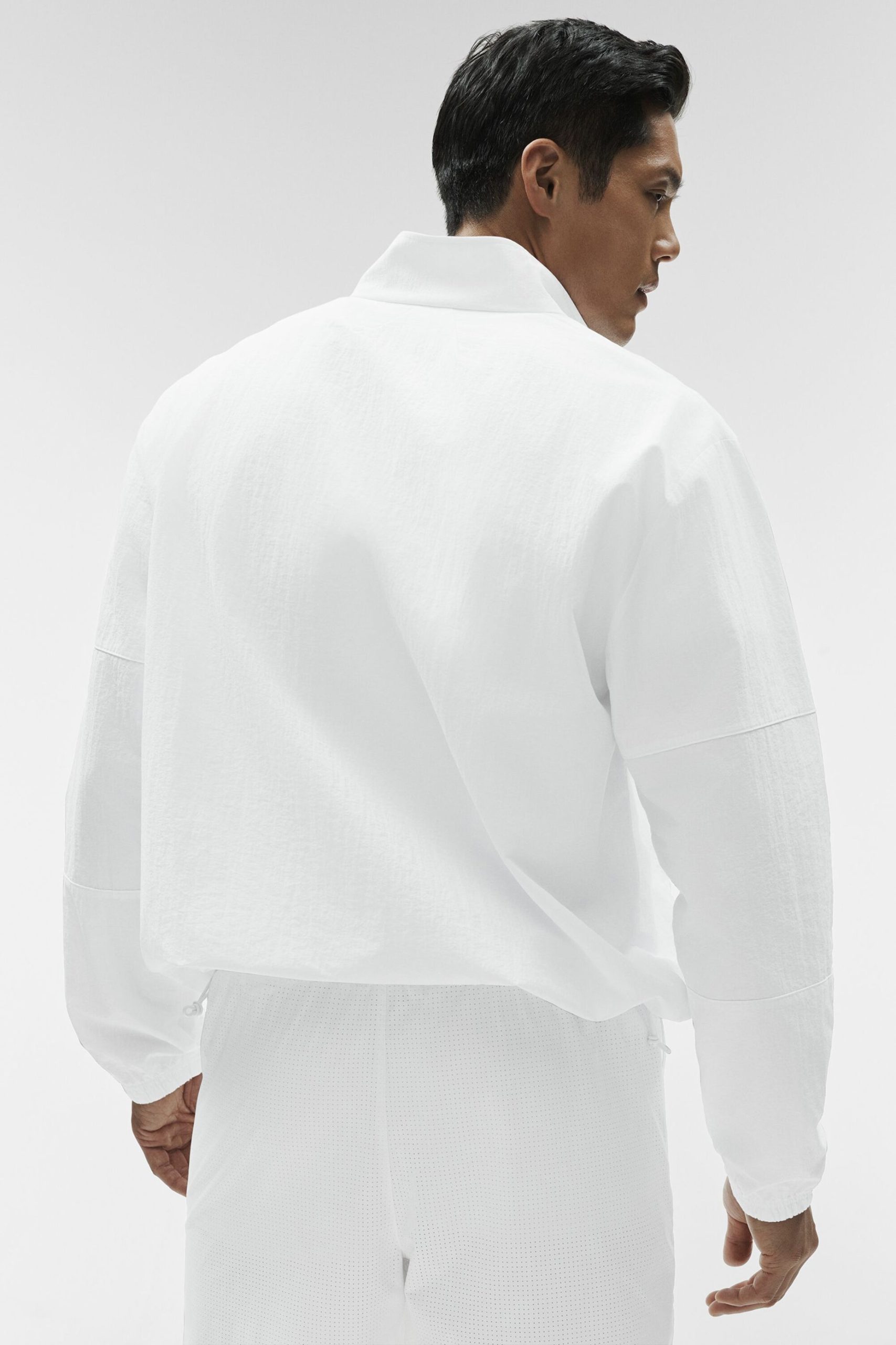 Light Weight Takeaway Track Pullover - White - Image 4