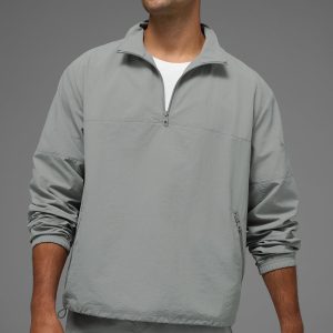 Light Weight Takeaway Track Pullover - Lunar Grey