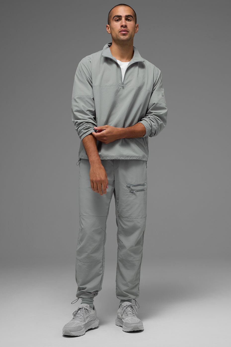 Light Weight Takeaway Track Pullover - Lunar Grey - Image 4