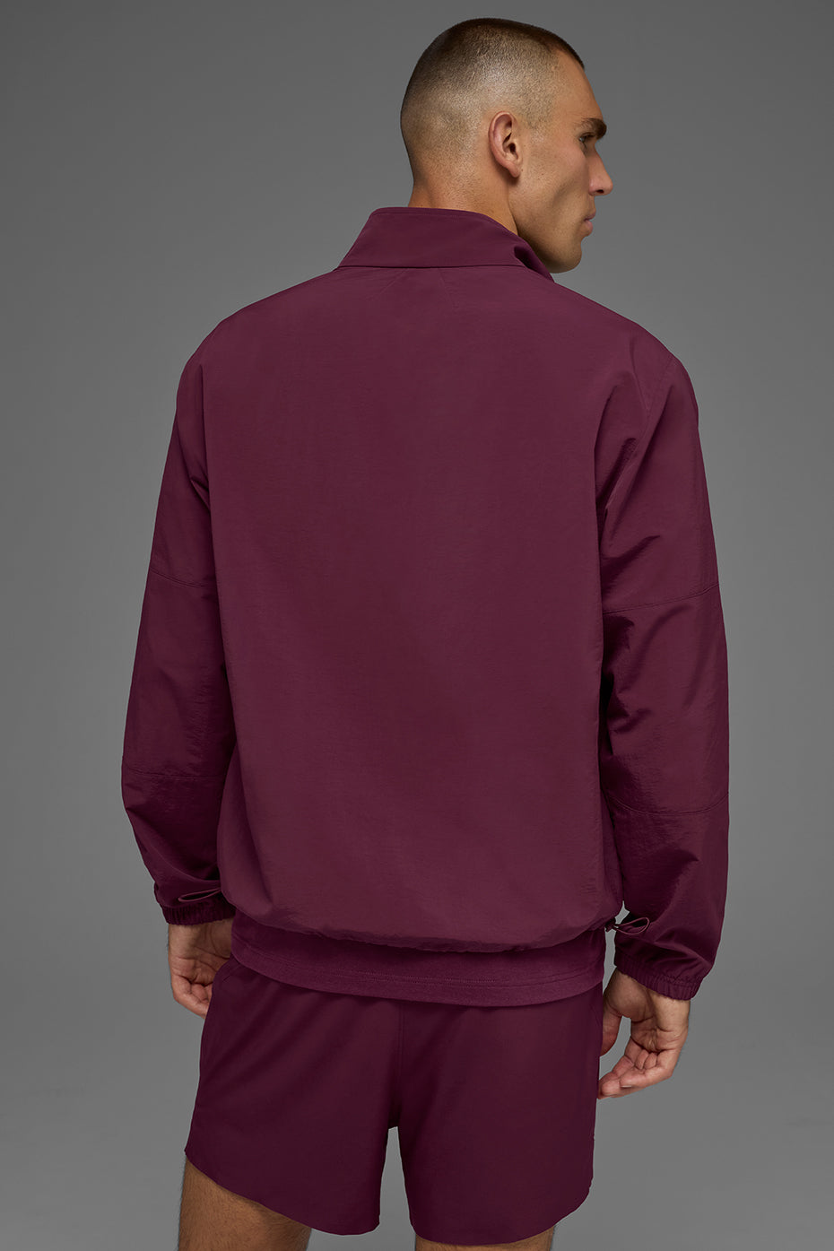 Light Weight Takeaway Track Pullover - Burgundy - Image 2