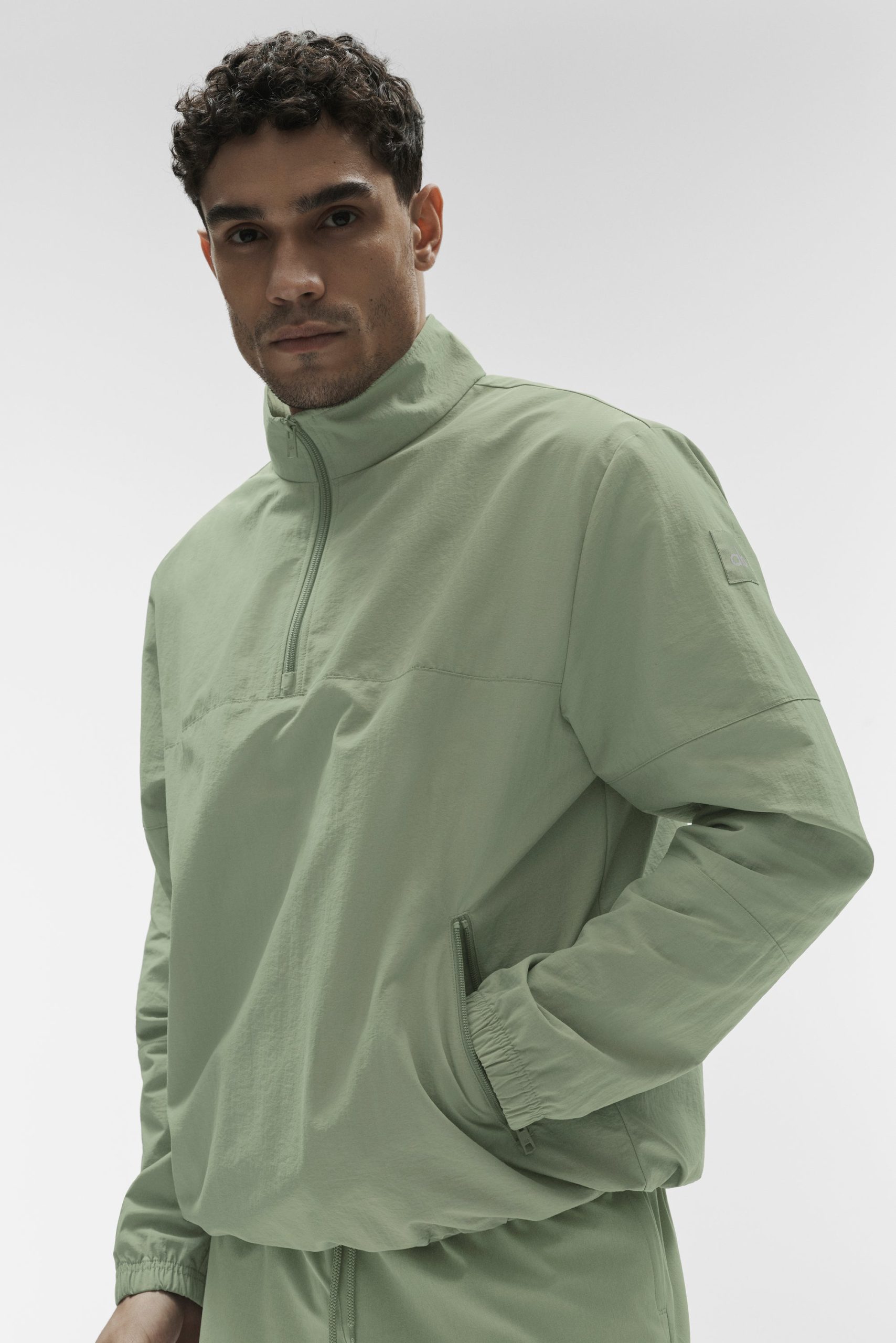 Light Weight Takeaway Track Pullover - Dune Grass - Image 5
