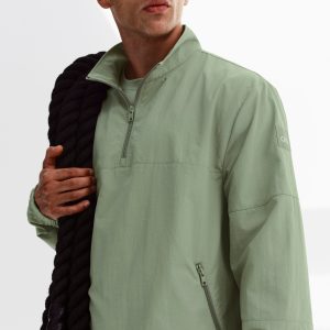 Light Weight Takeaway Track Pullover - Dune Grass