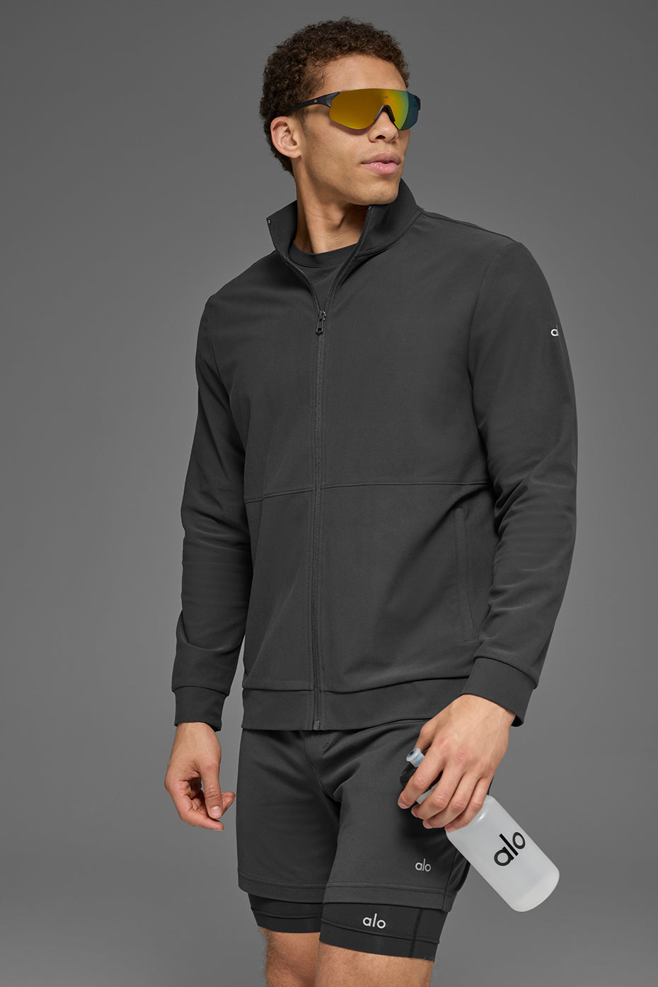 Conquer Max Mock Neck Full Zip - Anthracite - Image 3
