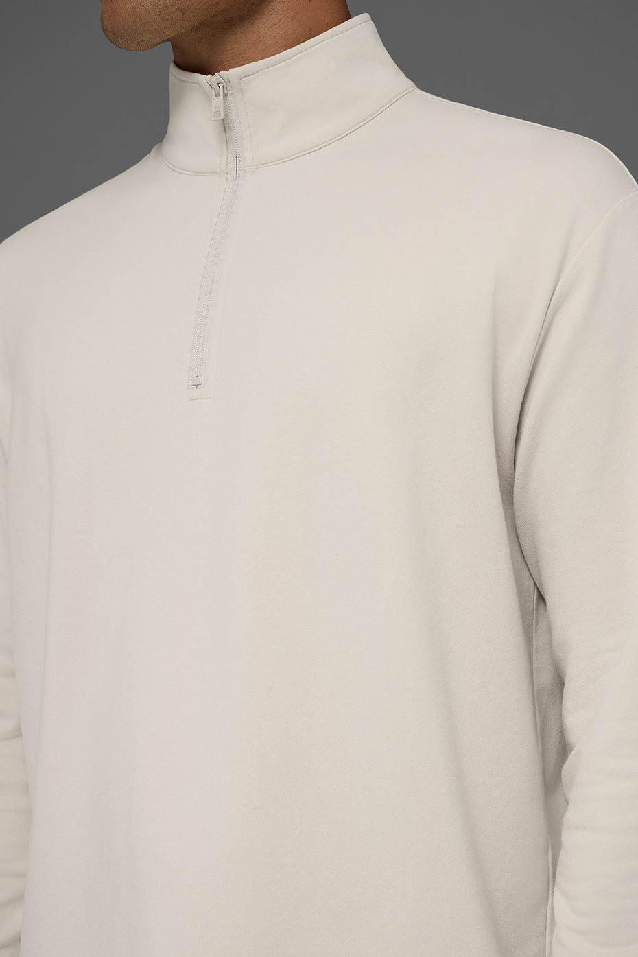 Double Take Long Sleeve 1/4 Zip - Bone - Image 5