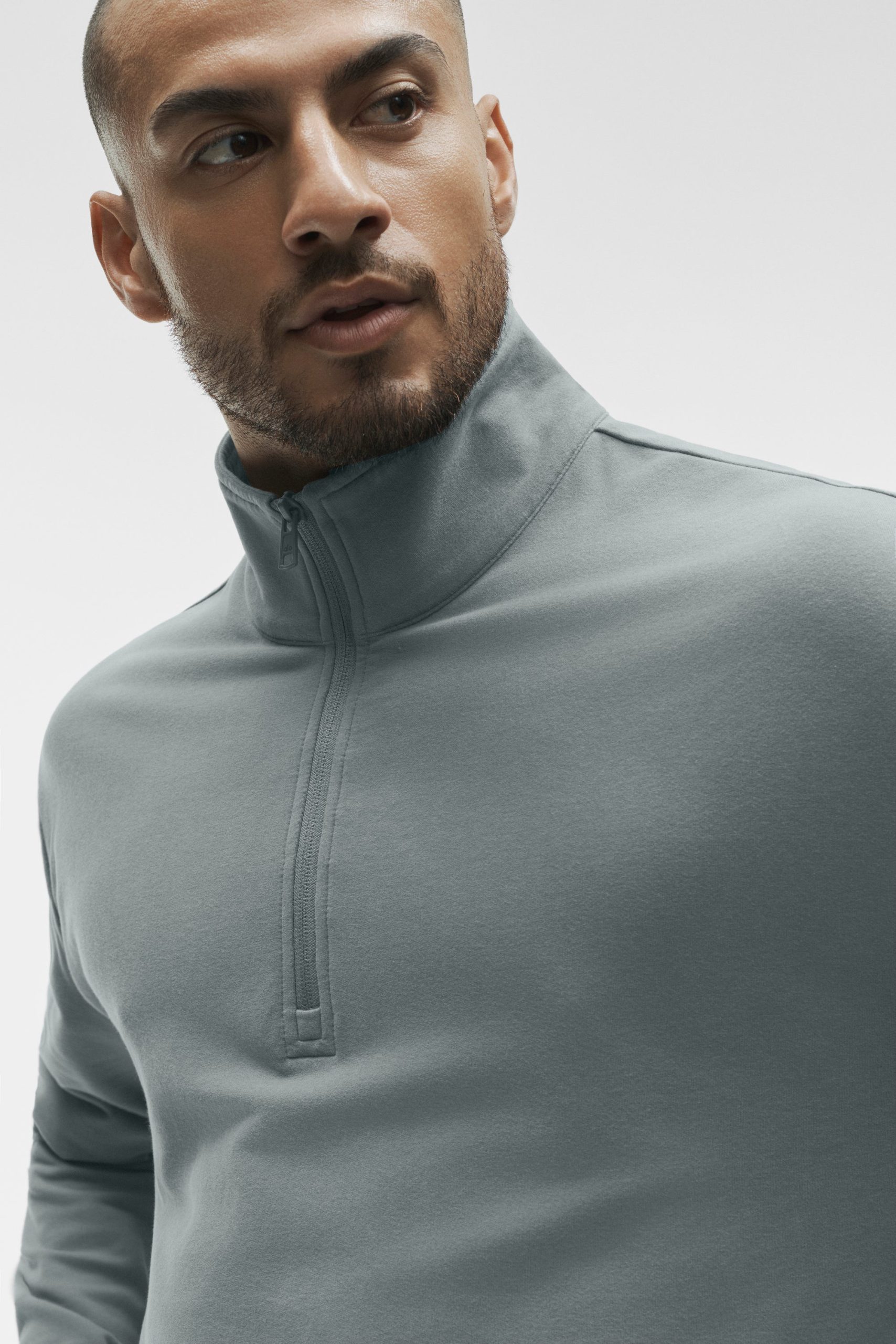 Double Take Long Sleeve 1/4 Zip - Monument - Image 4